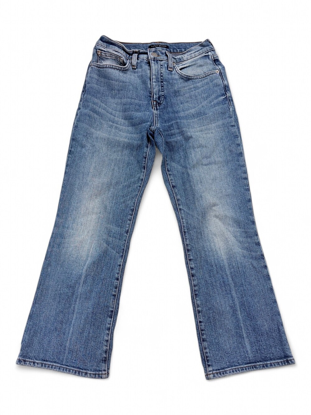 Lucky Brand High Rise Mini Boot Crop Jeans Size 4 Light Wash